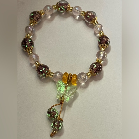 Liuli Glass Beads Bracelet Glow In The Dark - Picture 5 of 5